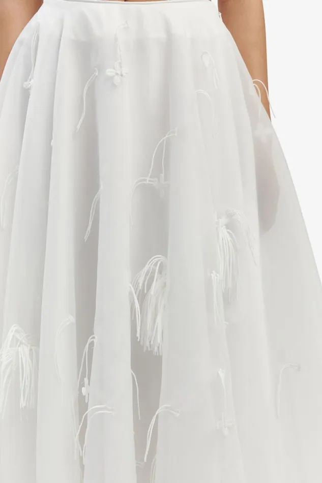 Women Bardot Skirts Marcelle Midi Skirt In Orchid White Women Bardot Skirts Marcelle Midi Skirt In Orchid White