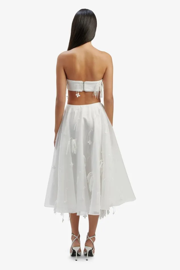 Women Bardot Skirts Marcelle Midi Skirt In Orchid White Women Bardot Skirts Marcelle Midi Skirt In Orchid White