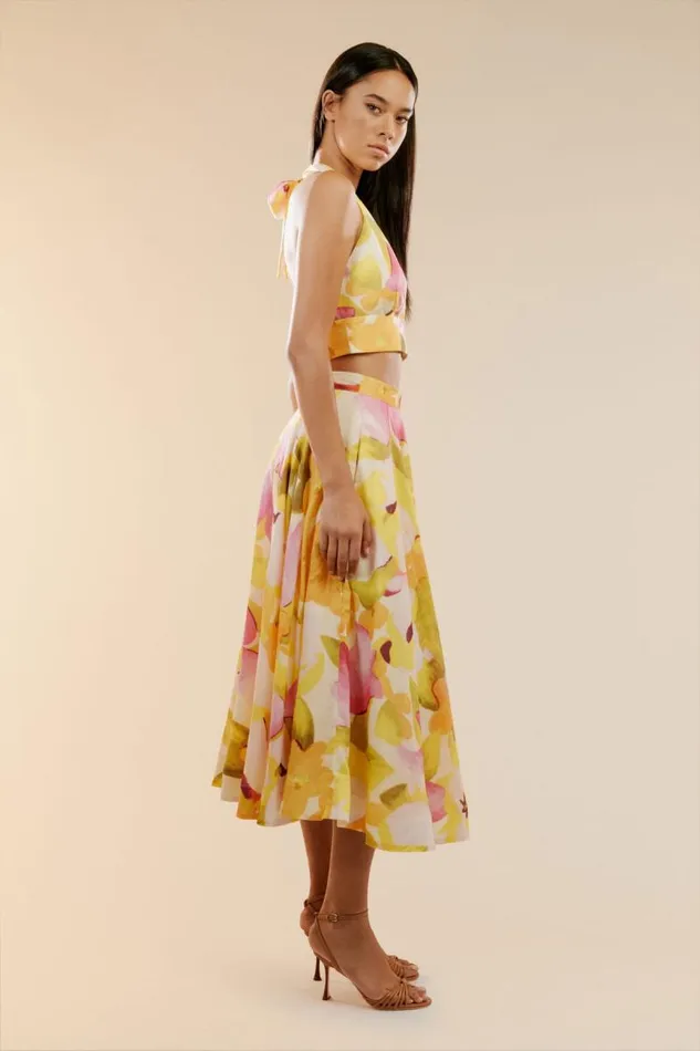 Women Bardot Skirts Mirabelle Midi Skirt In Wall Flrl