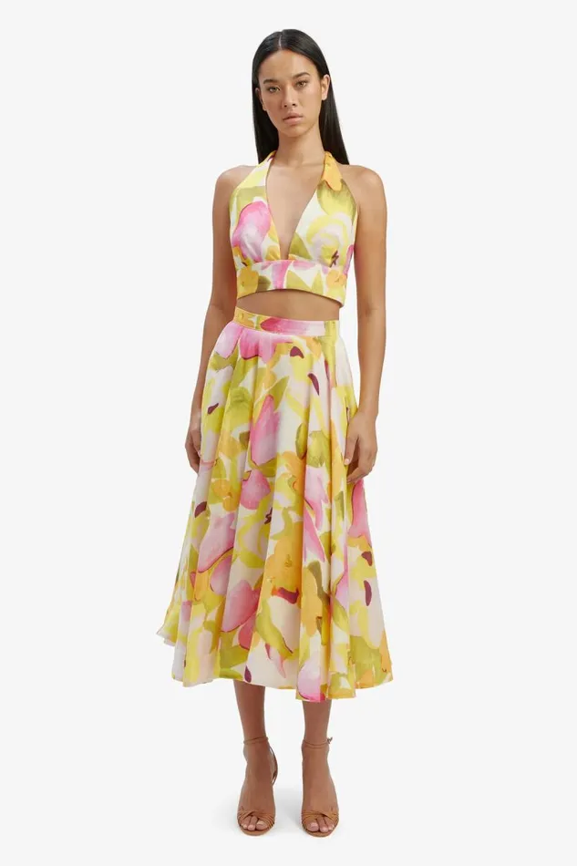 Women Bardot Skirts Mirabelle Midi Skirt In Wall Flrl Women Bardot Skirts Mirabelle Midi Skirt In Wall Flrl