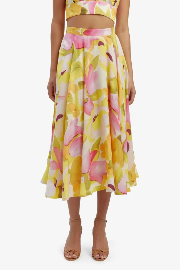 Women Bardot Skirts Mirabelle Midi Skirt In Wall Flrl Women Bardot Skirts Mirabelle Midi Skirt In Wall Flrl
