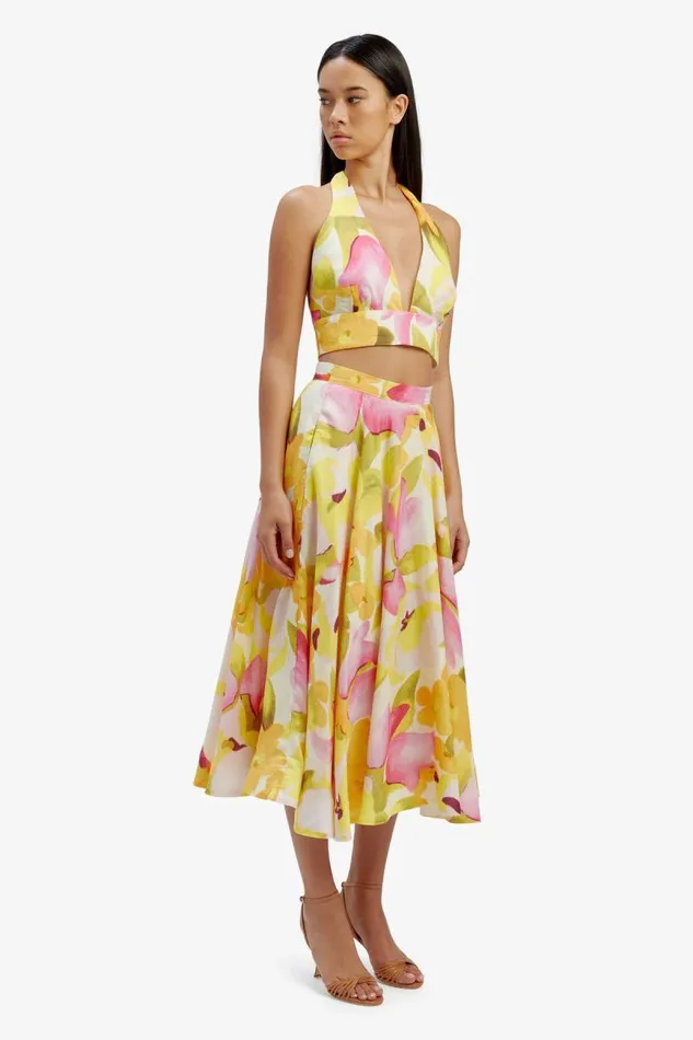 Women Bardot Skirts Mirabelle Midi Skirt In Wall Flrl Women Bardot Skirts Mirabelle Midi Skirt In Wall Flrl