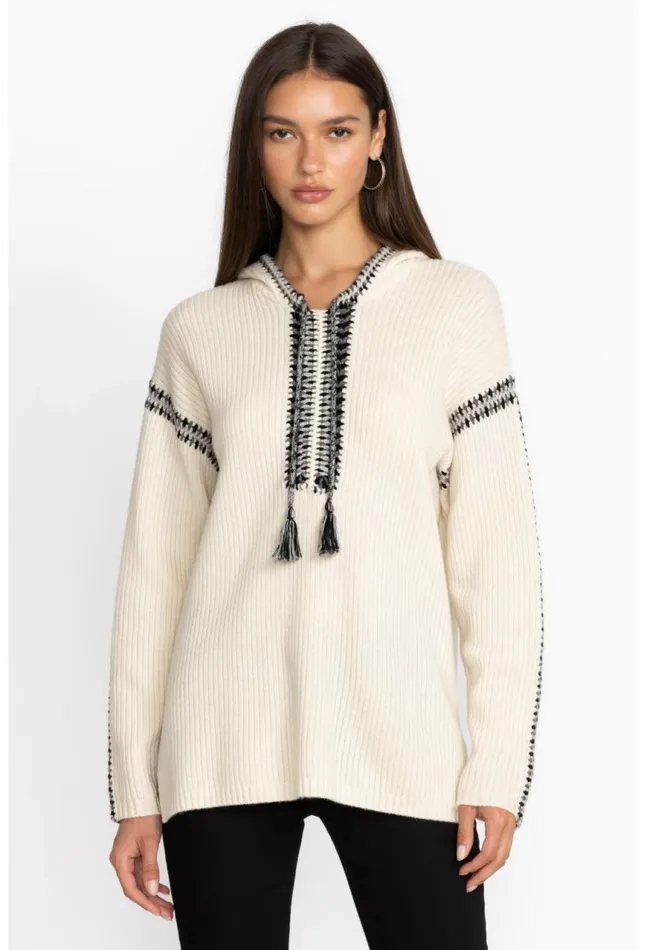Women Beltran Multi Color Whipstitch Baja Cream Johnny Was Tops