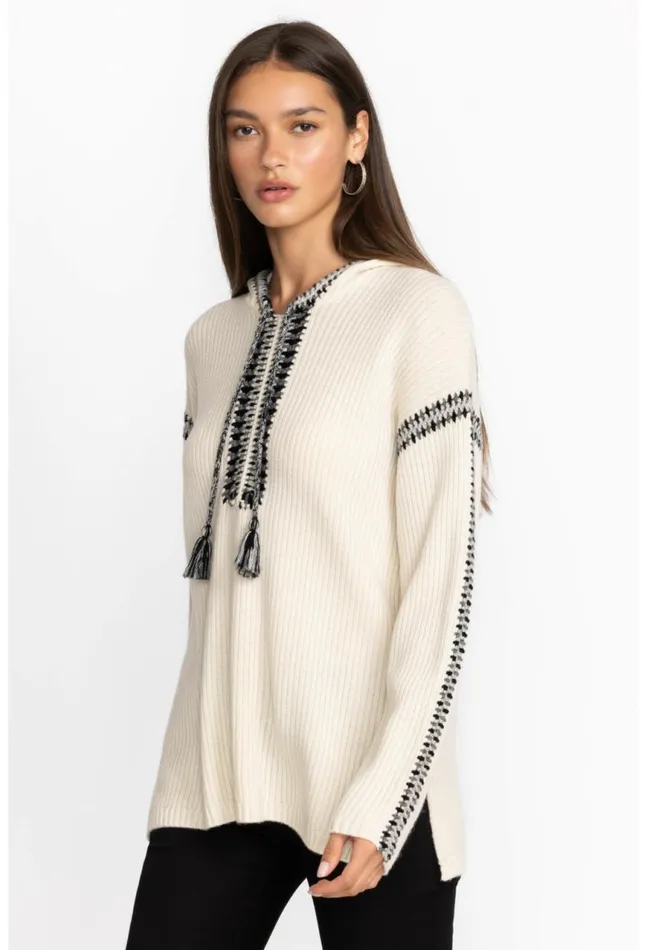 Women Beltran Multi Color Whipstitch Baja Cream Johnny Was Tops