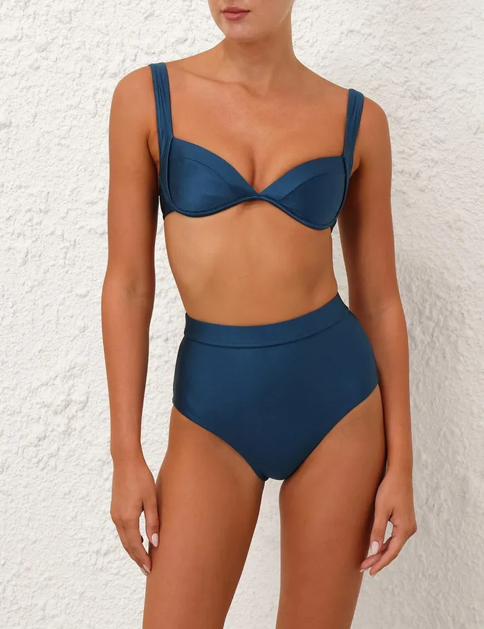 Women Bikinis Zimmermann Acacia Underwire Bikini Teal