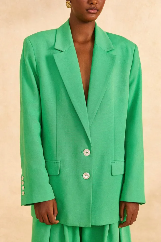 Women Blazers Farm Rio Bright Green Blazer