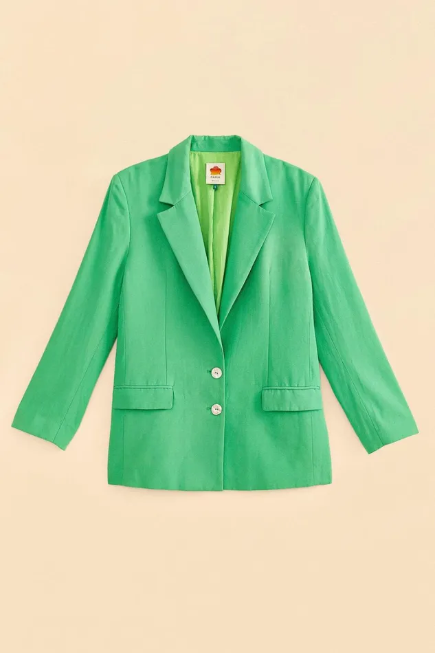 Women Blazers Farm Rio Bright Green Blazer