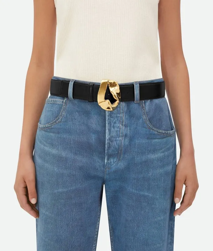 Women Bottega Veneta Belts Abstract Belt Black