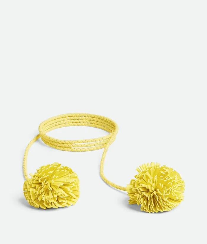 Women Bottega Veneta Belts Pompom Coaxial Belt Sherbert