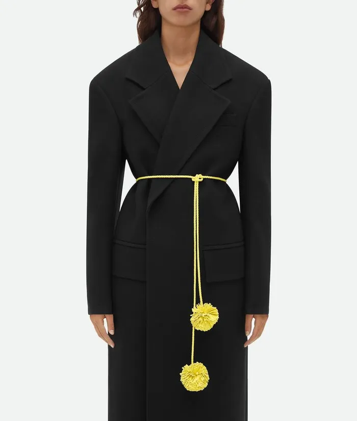 Women Bottega Veneta Belts Pompom Coaxial Belt Sherbert