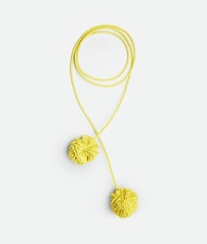 Women Bottega Veneta Belts Pompom Coaxial Belt Sherbert