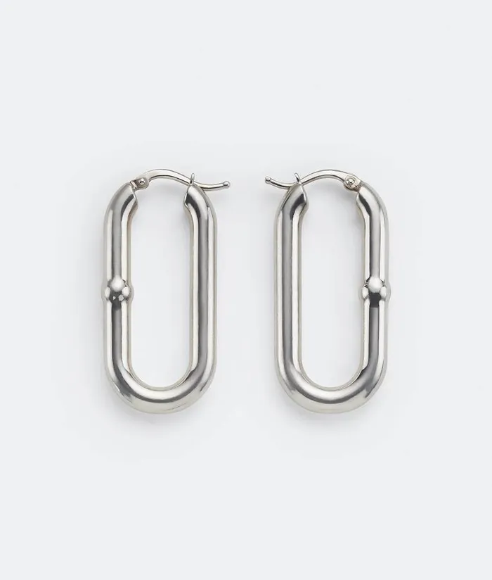 Women Bottega Veneta Earrings Chains Silver