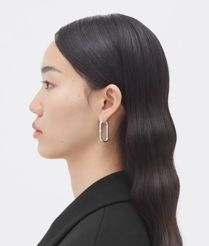 Women Bottega Veneta Earrings Chains Silver