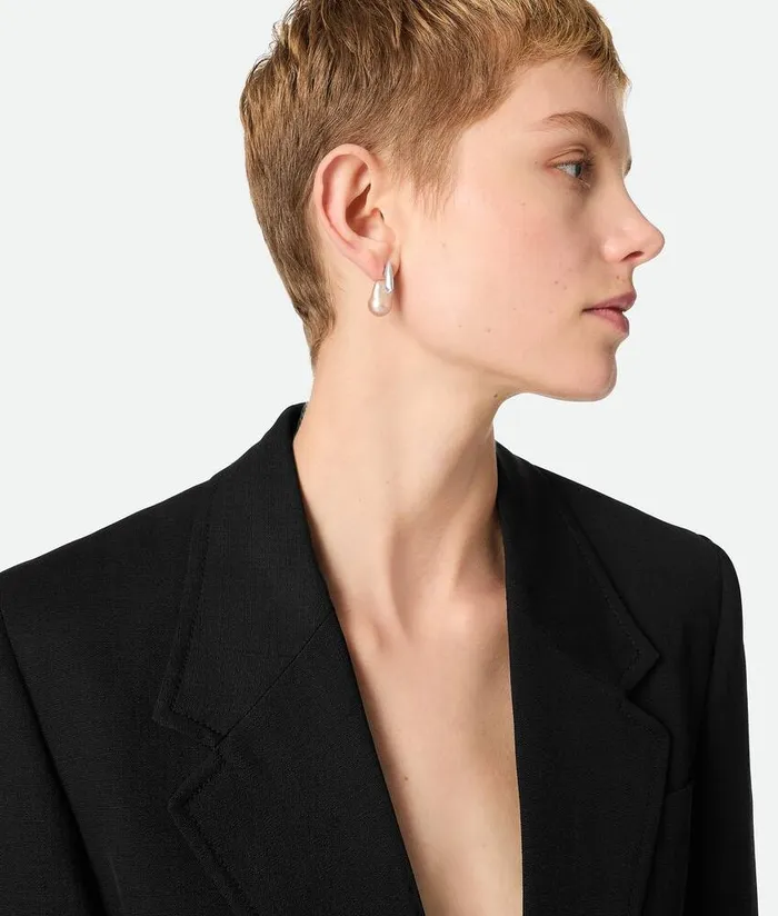Women Bottega Veneta Earrings Small Pearl Earrings Natural Pink