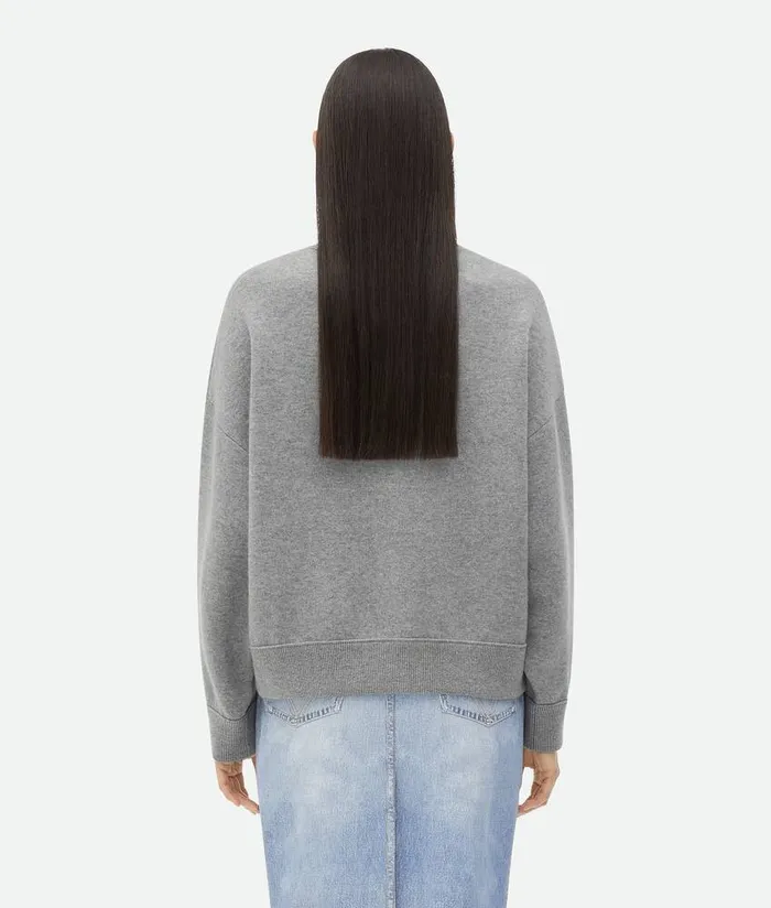 Women Bottega Veneta Knitwear Cashmere Jumper Light Grey Melange