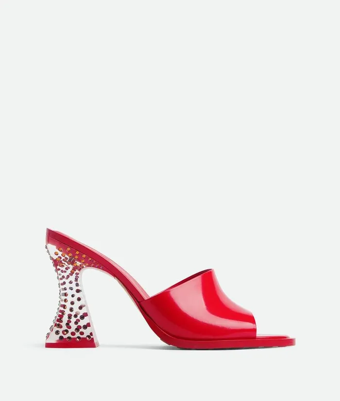 Women Bottega Veneta Sandals ChaCha Mule Deep Red
