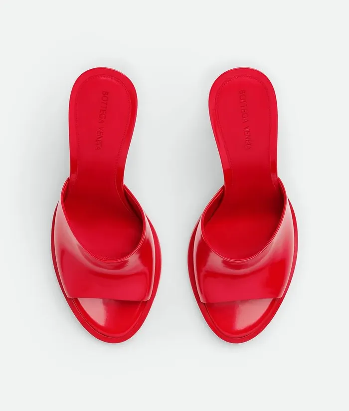 Women Bottega Veneta Sandals ChaCha Mule Deep Red