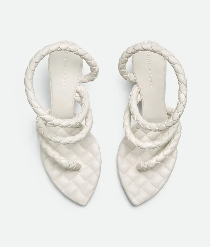 Women Bottega Veneta Sandals Leaf Sandal White