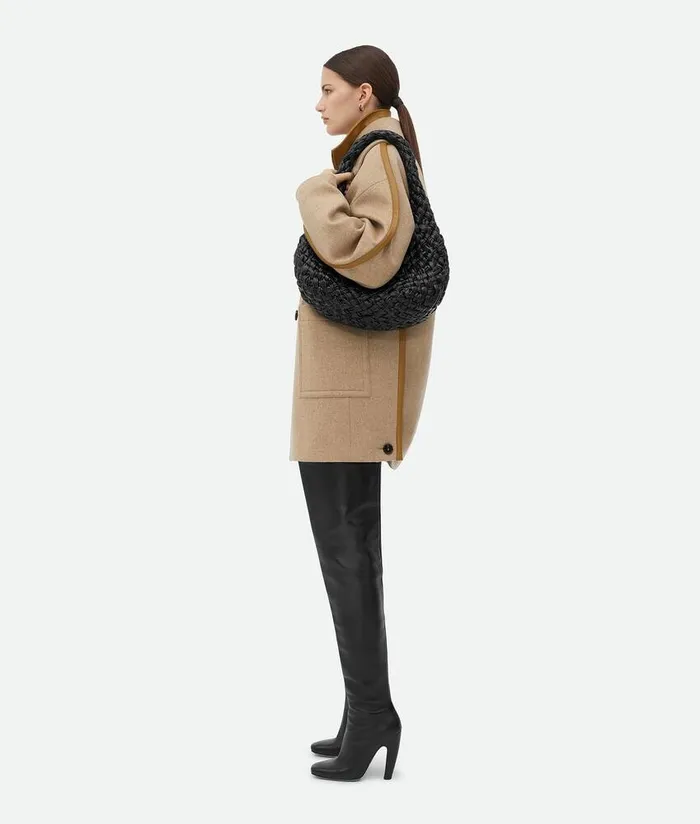 Women Bottega Veneta Shoulder Discovery Bag Black