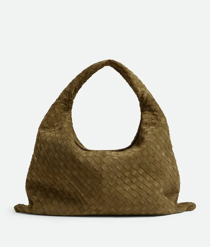 Women Bottega Veneta Shoulder Large Hop Olive Oil