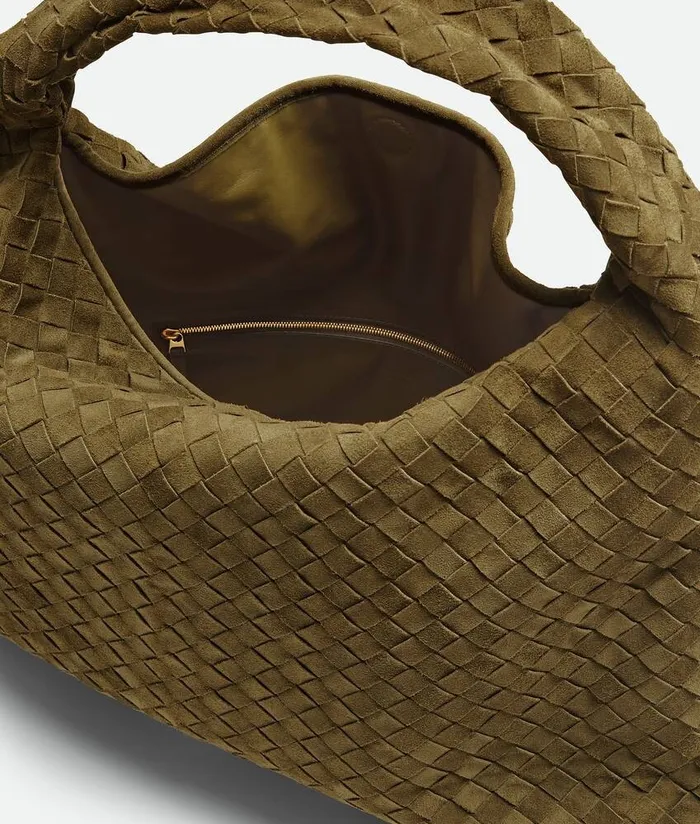 Women Bottega Veneta Shoulder Large Hop Olive Oil
