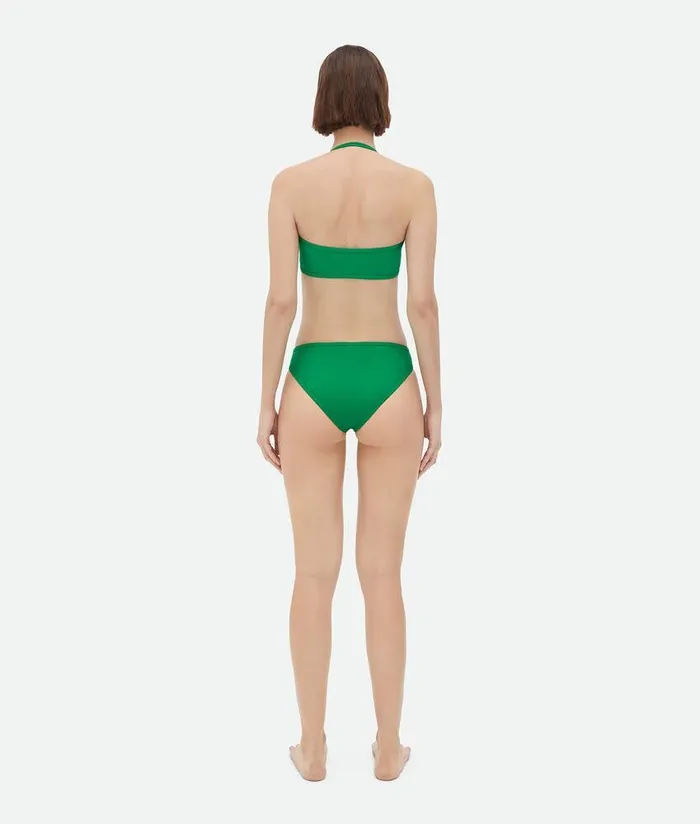 Women Bottega Veneta Swimwear Drop Stretch Nylon Bikini Parakeet