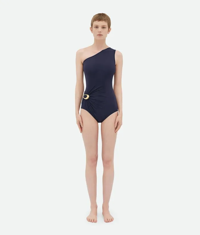 Women Bottega Veneta Swimwear Stretch Nylon Swimsuit Abyss