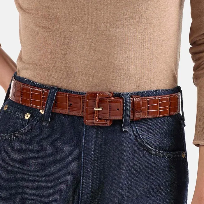 Women Brahmin Belts Wide Covered Leather Buckle Belt Grey Classic Snake Women Brahmin Belts Wide Covered Leather Buckle Belt Grey Classic Snake