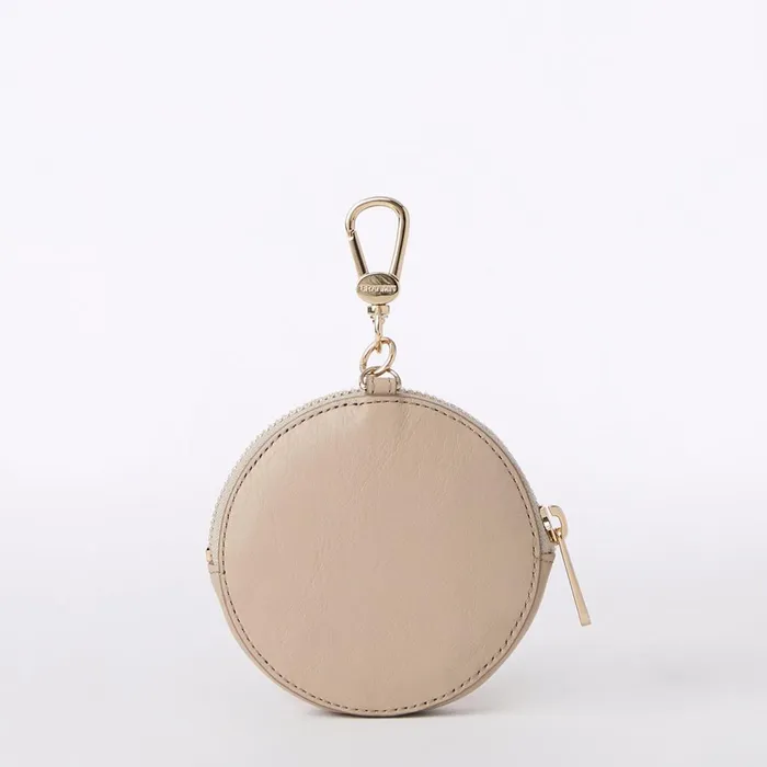 Women Brahmin Clip Ons and Keychains Circle Coin Purse Brindle Moonstone Women Brahmin Clip Ons and Keychains Circle Coin Purse Brindle Moonstone