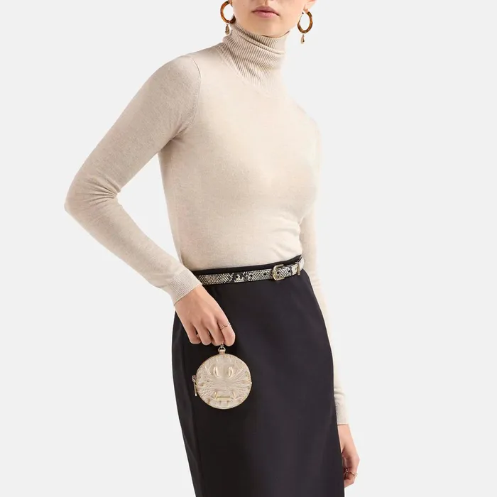 Women Brahmin Clip Ons and Keychains Circle Coin Purse Brindle Moonstone Women Brahmin Clip Ons and Keychains Circle Coin Purse Brindle Moonstone