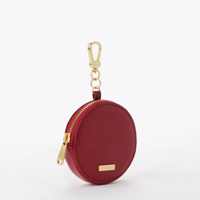 Women Brahmin Clip Ons and Keychains Circle Coin Purse Radiant Red Mystic Women Brahmin Clip Ons and Keychains Circle Coin Purse Radiant Red Mystic