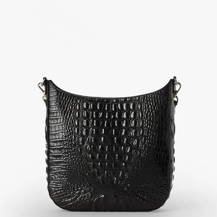 Women Brahmin Crossbodies Leia Black Melbourne Silver Hardware Women Brahmin Crossbodies Leia Black Melbourne Silver Hardware
