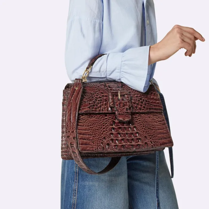 Women Brahmin Satchels Hallie Multi Skyterra Women Brahmin Satchels Hallie Multi Skyterra