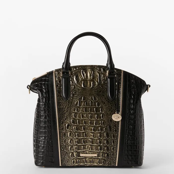 Women Brahmin Satchels Large Duxbury Satchel Onyx Sarastro