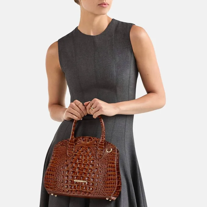 Women Brahmin Satchels Rosetta Pecan Melbourne Women Brahmin Satchels Rosetta Pecan Melbourne