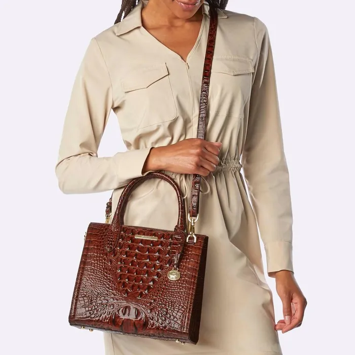 Women Brahmin Satchels Small Caroline Golden Rod Ombre Women Brahmin Satchels Small Caroline Golden Rod Ombre