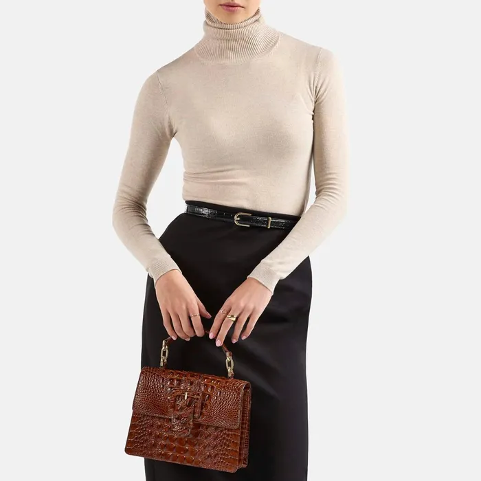Women Brahmin Satchels Small Hallie Black Spark Women Brahmin Satchels Small Hallie Black Spark