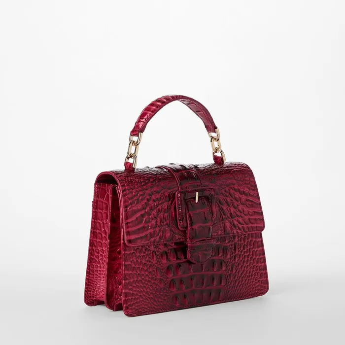 Women Brahmin Satchels Small Hallie Merlot Ombre Women Brahmin Satchels Small Hallie Merlot Ombre