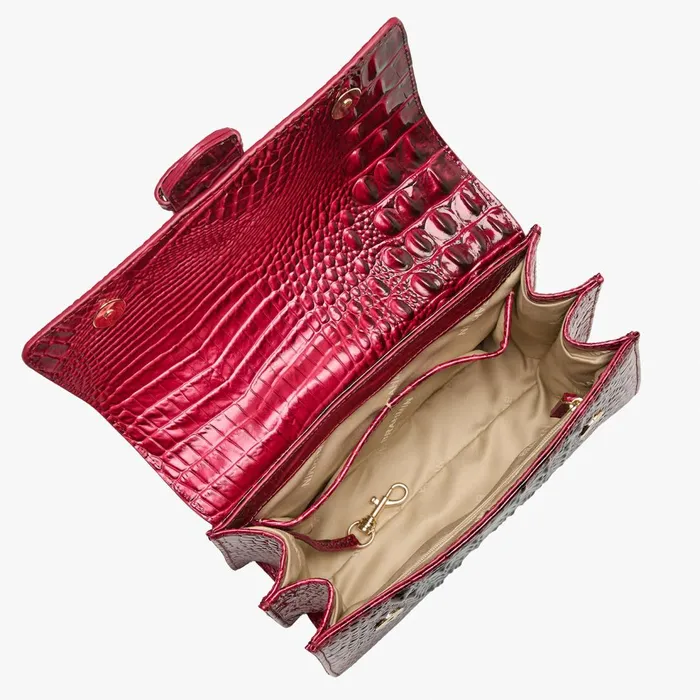 Women Brahmin Satchels Small Hallie Merlot Ombre Women Brahmin Satchels Small Hallie Merlot Ombre