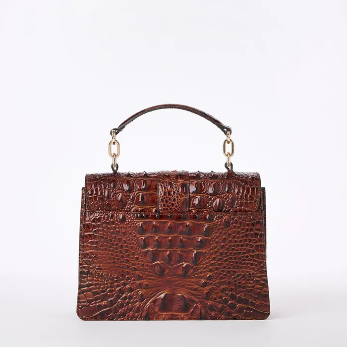 Women Brahmin Satchels Small Hallie Pecan Women Brahmin Satchels Small Hallie Pecan