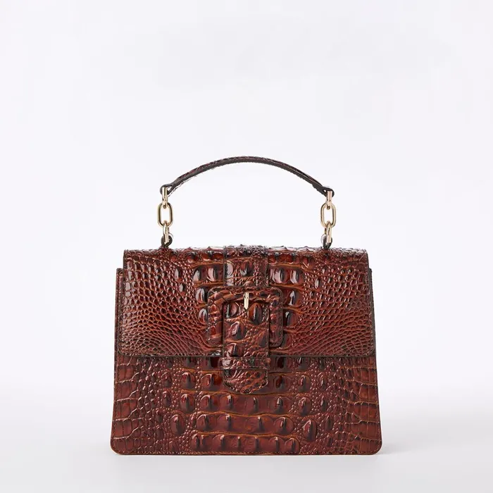 Women Brahmin Satchels Small Hallie Pecan Women Brahmin Satchels Small Hallie Pecan