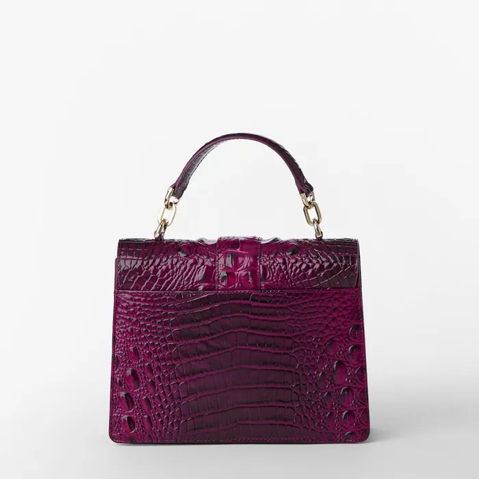 Women Brahmin Satchels Small Hallie Sugar Plum Melbourne Women Brahmin Satchels Small Hallie Sugar Plum Melbourne