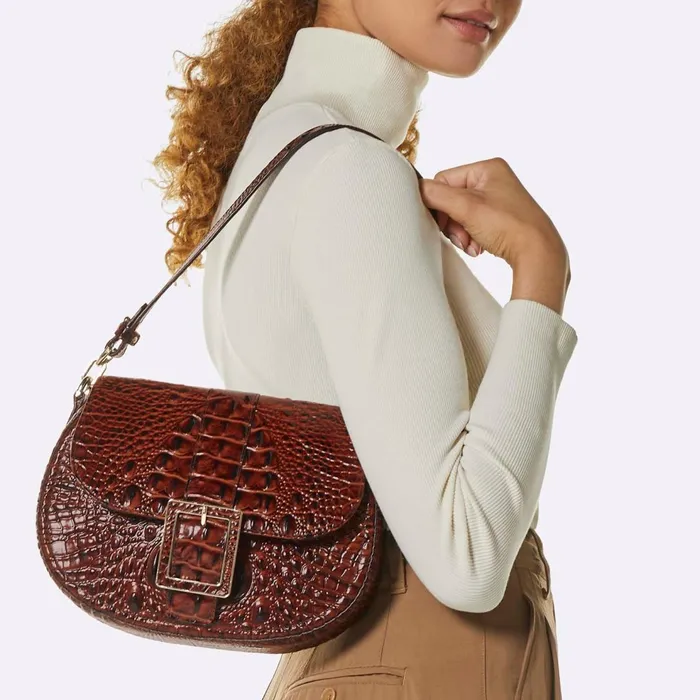 Women Brahmin Shoulder Bags Cynthia Matcha Green Baize Women Brahmin Shoulder Bags Cynthia Matcha Green Baize