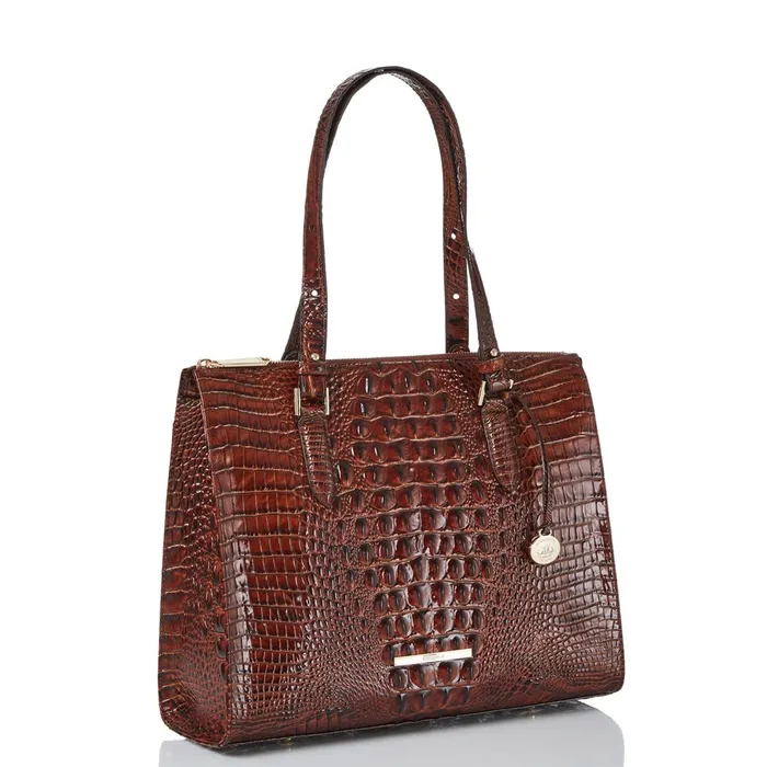 Women Brahmin Totes and Carryalls Anywhere Tote Pecan Women Brahmin Totes and Carryalls Anywhere Tote Pecan
