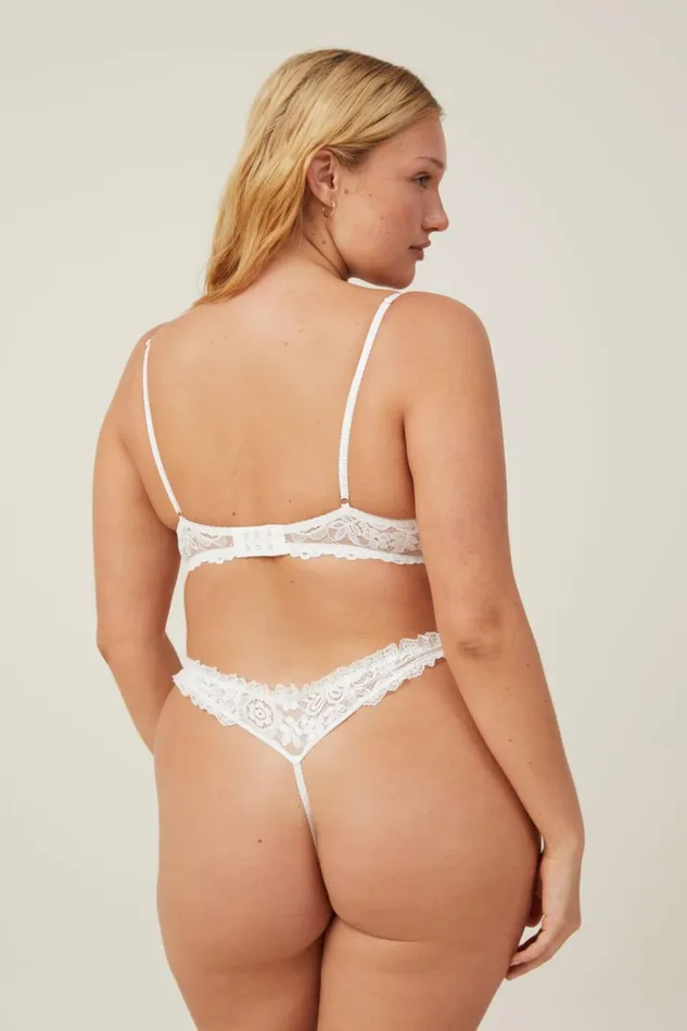 Women Bras Cotton On Butterfly Lace Lightly Lined Bra Cream