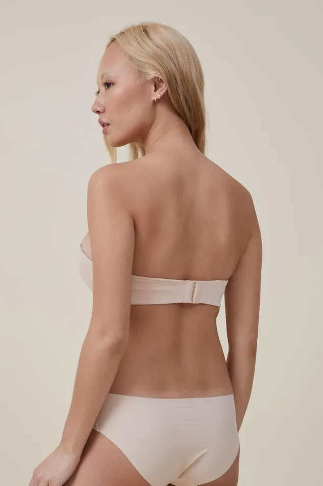 Women Bras Cotton On Everyday Lace Strapless Push Up 2 Bra Frappe
