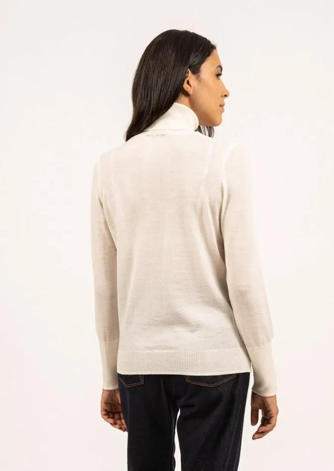 Women Breton Sweaters Saint James MODENE Winter White
