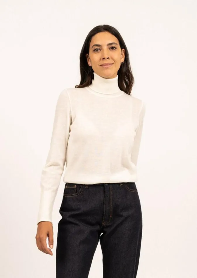 Women Breton Sweaters Saint James MODENE Winter White