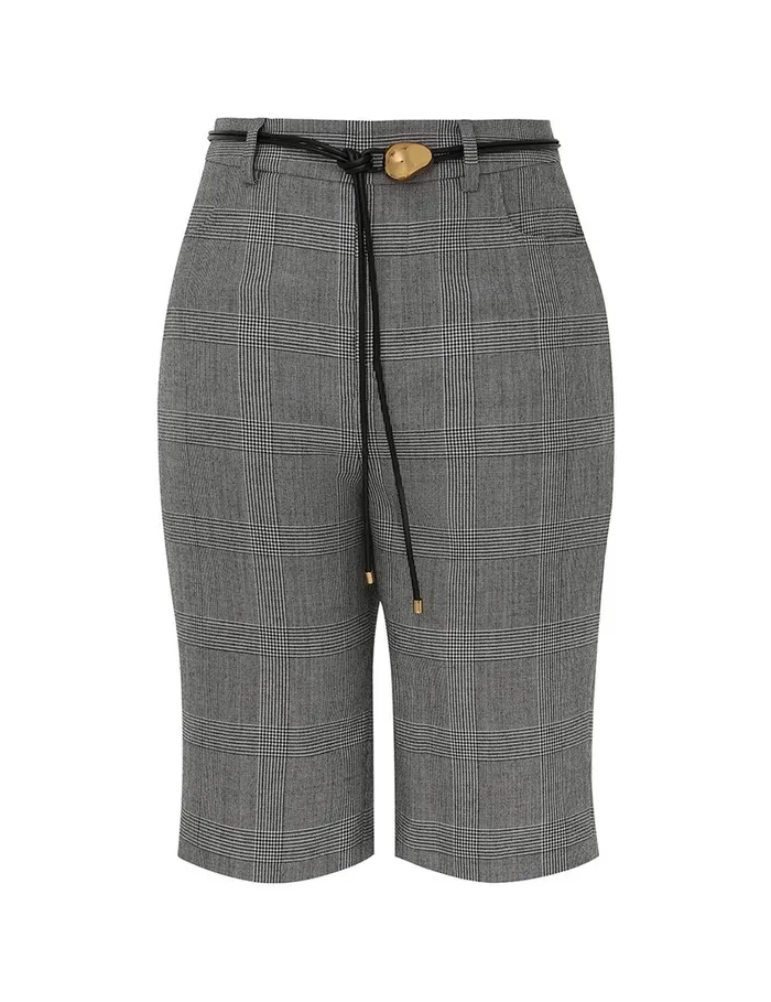 Women Clothing Zimmermann Crush Check Long Short Check