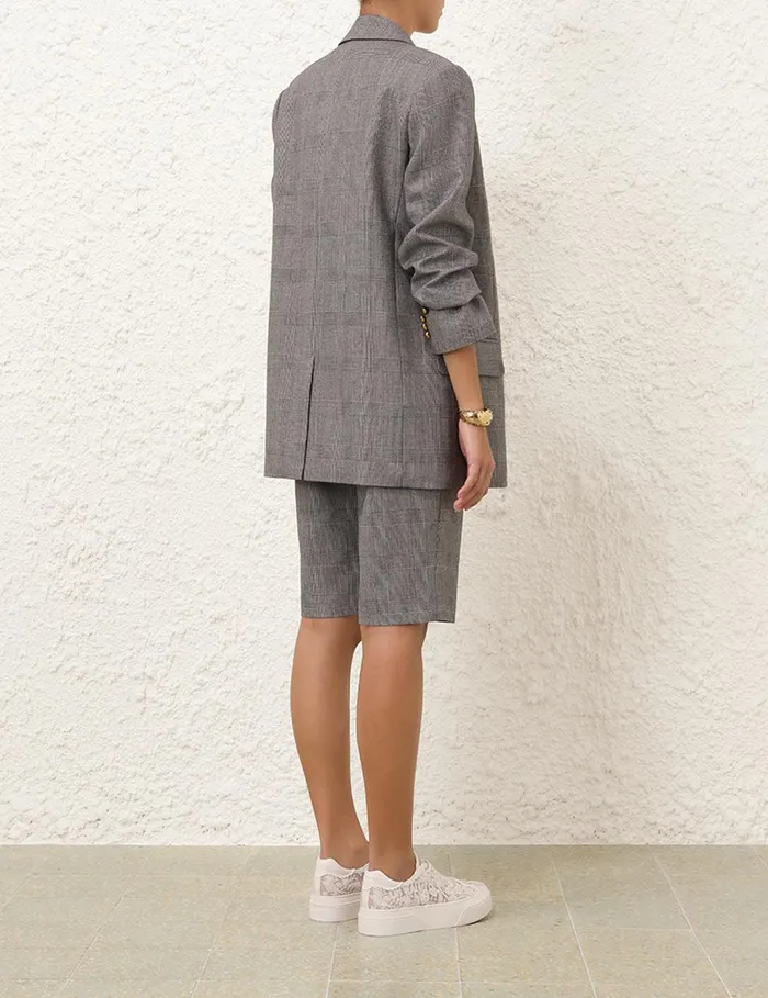 Women Clothing Zimmermann Crush Check Long Short Check
